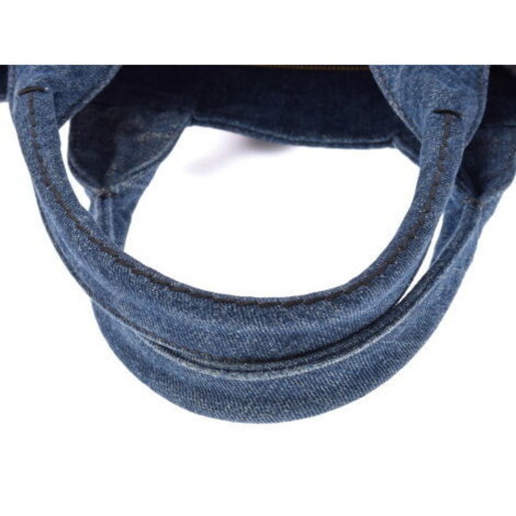 Prada Canapa Tote Bag Denim Blue - Picture 3 of 12